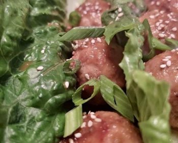 Chicken Meatball Lettuce Wraps (Orange Ginger )