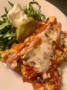 black bean enchiladas with Bulletproof Chipotle Sauce