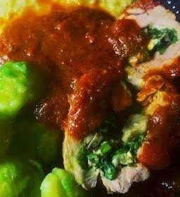 Spinach Pork Roulade (Marinara)