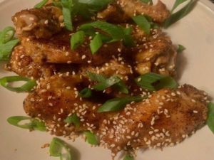 oven baked wings with orange ginger sauce
